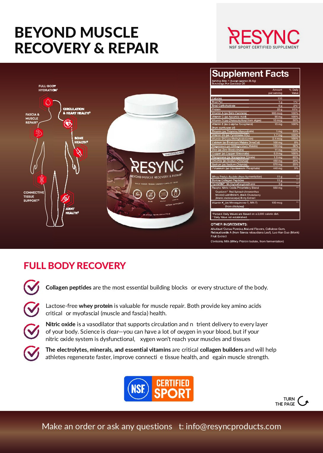 Beyond Muscle Recovery & Repair Resyncproducts